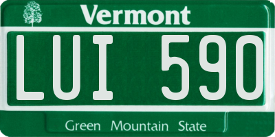 VT license plate LUI590