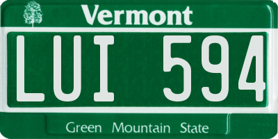 VT license plate LUI594