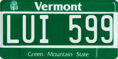 VT license plate LUI599