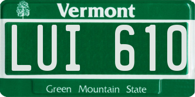 VT license plate LUI610