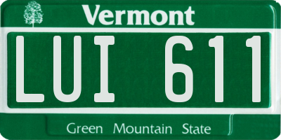 VT license plate LUI611