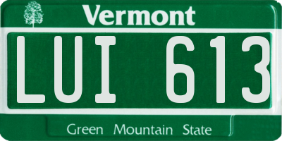 VT license plate LUI613