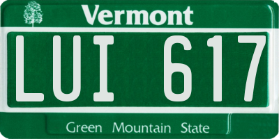 VT license plate LUI617