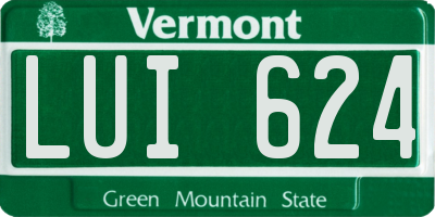 VT license plate LUI624