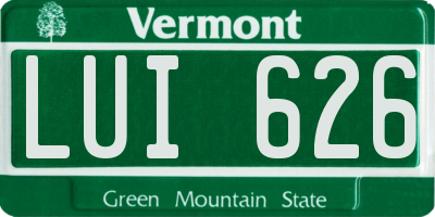 VT license plate LUI626