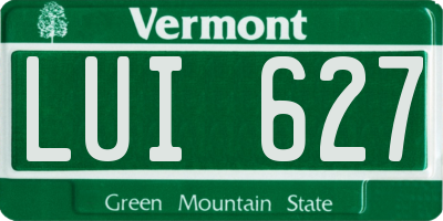 VT license plate LUI627
