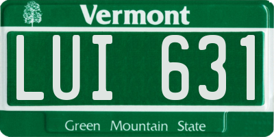 VT license plate LUI631