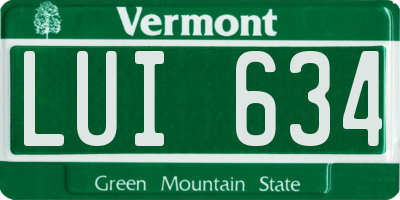 VT license plate LUI634