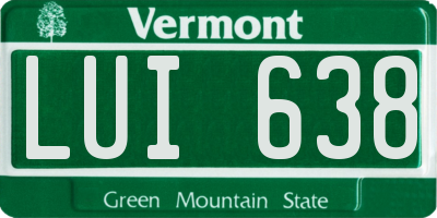 VT license plate LUI638