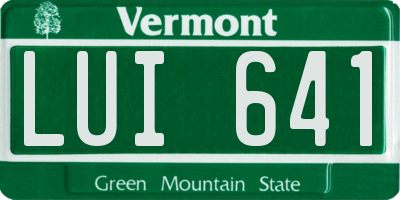 VT license plate LUI641