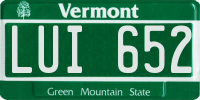 VT license plate LUI652