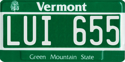 VT license plate LUI655
