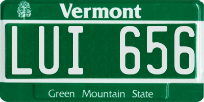 VT license plate LUI656