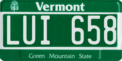 VT license plate LUI658
