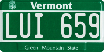 VT license plate LUI659