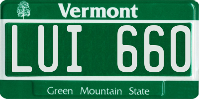 VT license plate LUI660