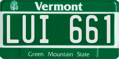 VT license plate LUI661