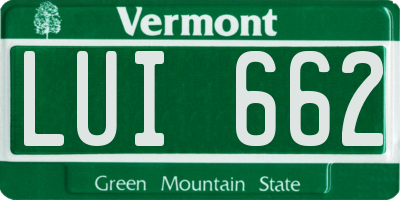 VT license plate LUI662