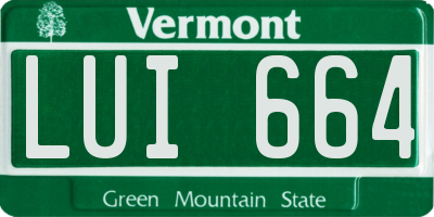 VT license plate LUI664