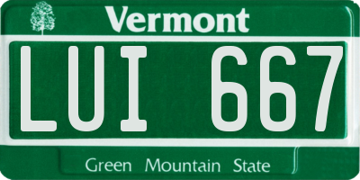 VT license plate LUI667