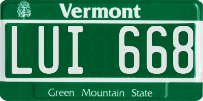 VT license plate LUI668