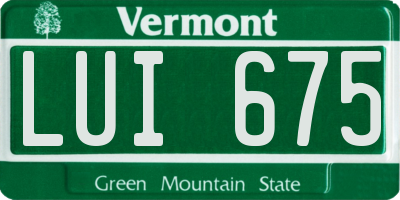 VT license plate LUI675