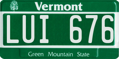 VT license plate LUI676