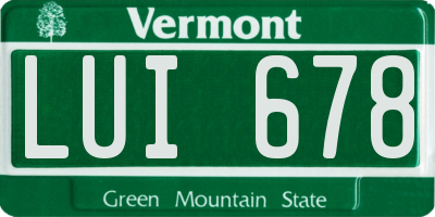 VT license plate LUI678