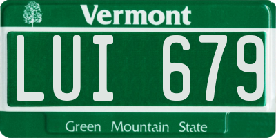 VT license plate LUI679