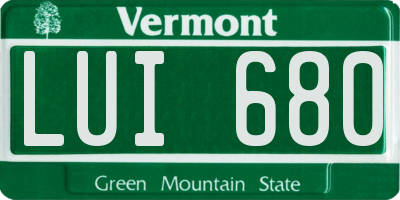 VT license plate LUI680
