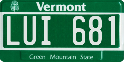 VT license plate LUI681