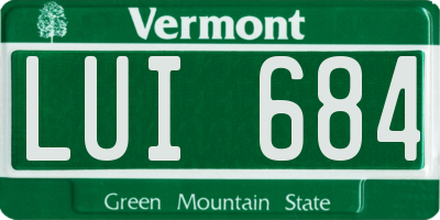 VT license plate LUI684