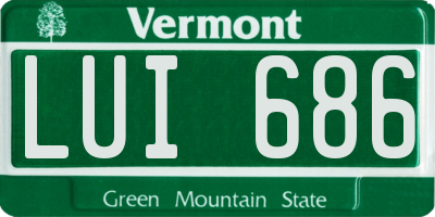 VT license plate LUI686