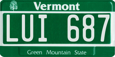 VT license plate LUI687