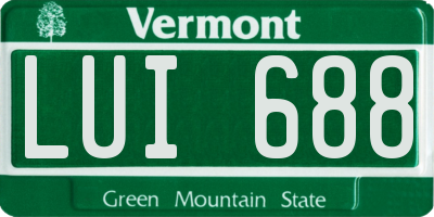 VT license plate LUI688