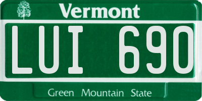 VT license plate LUI690