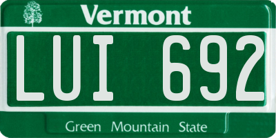 VT license plate LUI692