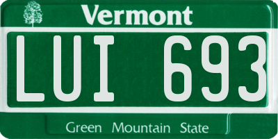 VT license plate LUI693