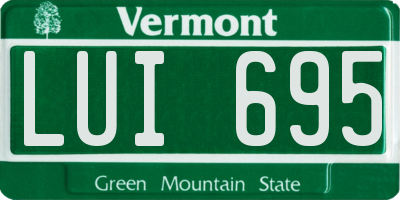 VT license plate LUI695