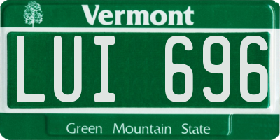 VT license plate LUI696
