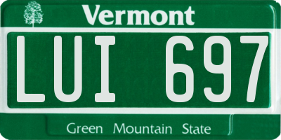 VT license plate LUI697