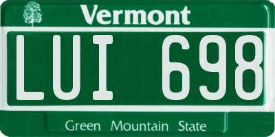 VT license plate LUI698