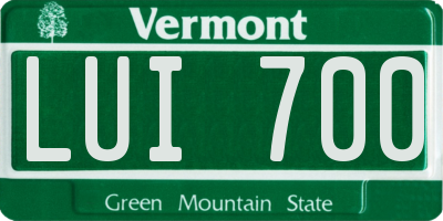 VT license plate LUI700