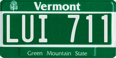 VT license plate LUI711