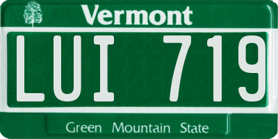 VT license plate LUI719