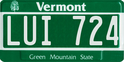 VT license plate LUI724
