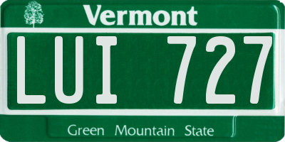 VT license plate LUI727