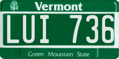 VT license plate LUI736