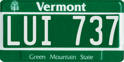 VT license plate LUI737