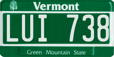 VT license plate LUI738
